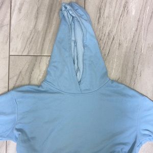 light blue plain hoodie